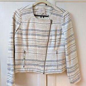 Ann Taylor Tweed Jacket With Zipper